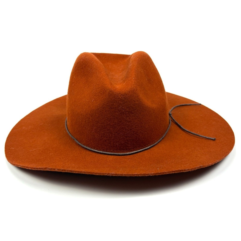 Peter Grimm Wool Hat Floppy Brim Womens O/S Copper Burnt Orange Boho Western